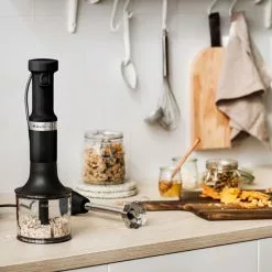 KitchenAid - Kabelgebundener Stabmixer 5KHBV83 - Matt Schwarz -ISOLIERPLATTEN 16234 Stabmixer NEU 6