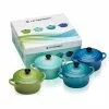 Le Creuset - 4er Set Mini-Cocotte - Meeresbrise