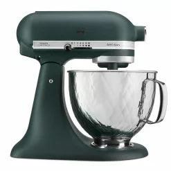 KitchenAid KAD 4.8L Artisan Küchenmaschine Limited Christmas, Pebble Palm + Gesteppte Metallschüssel | 40650
