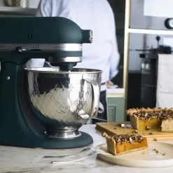 KitchenAid KAD 4.8L Artisan Küchenmaschine Limited Christmas, Pebble Palm + Gesteppte Metallschüssel | 40650 -ISOLIERPLATTEN 40650 Kuechenmaschine Limited Christmas 4