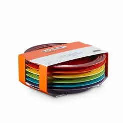 Le Creuset - 6er-Set Frühstücksteller Rainbow III -ISOLIERPLATTEN 41251 Fruehstuecksteller 6er Set Regenbogen 3