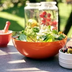 Le Creuset - Salatschüssel Rund 24 Cm - Ideal Zum Anmachen Von Pesto, Pasta, Für Gemüse- Und Obstsalate -ISOLIERPLATTEN 44307 Salatschuessel 3