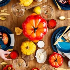 Le Creuset - Kürbisförmchen Mit Deckel 300 Ml - Ofenrot -ISOLIERPLATTEN 45888 Kuerbisfoermchen mit Deckel 7