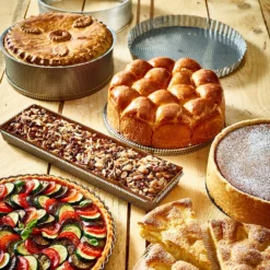 De Buyer - Edelstahl Kuchenform Und Backtrennfolie 24 Cm -ISOLIERPLATTEN 9161 Perforierte Backform aus Edelstahl 6